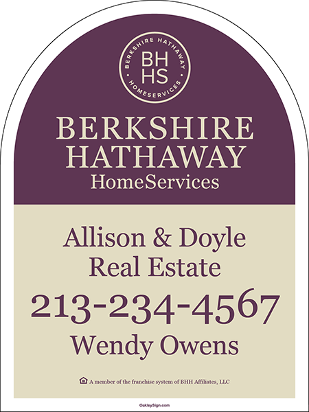 BERKSHIRE HATHAWAY HomeServices Realtor Signs Panels